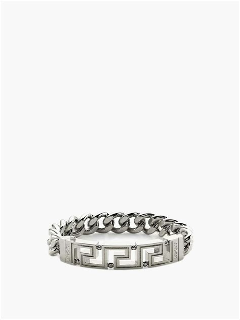 silver versace bracelet